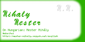 mihaly mester business card